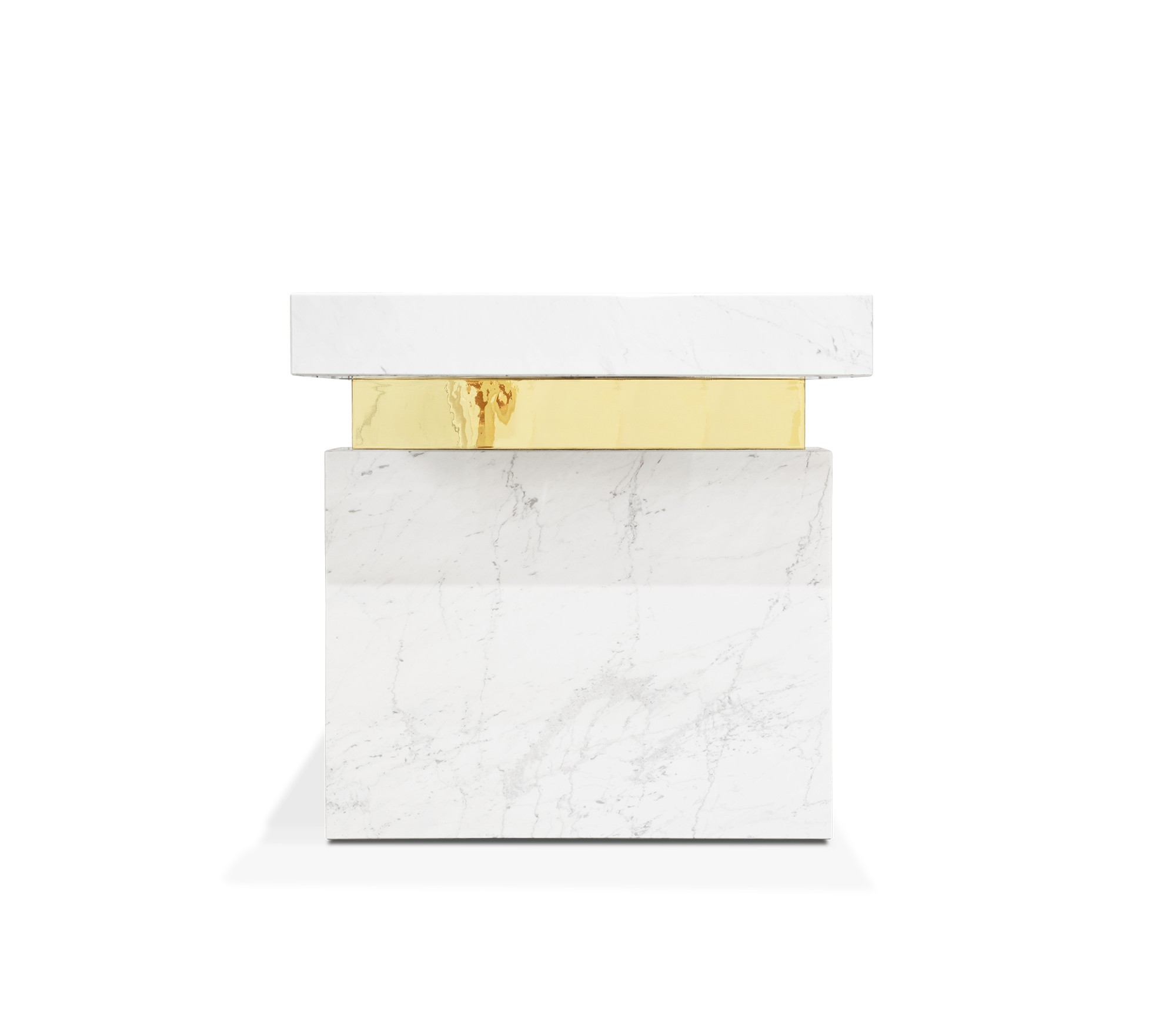 Empire Cracked Brass Inlay Marble Desk