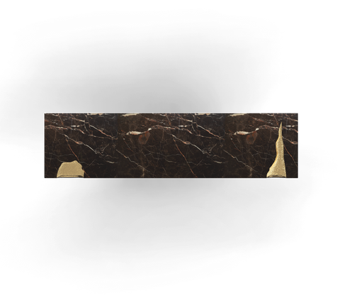 Brass Mirrored Gold Sculptural Form Cabinet Entryway