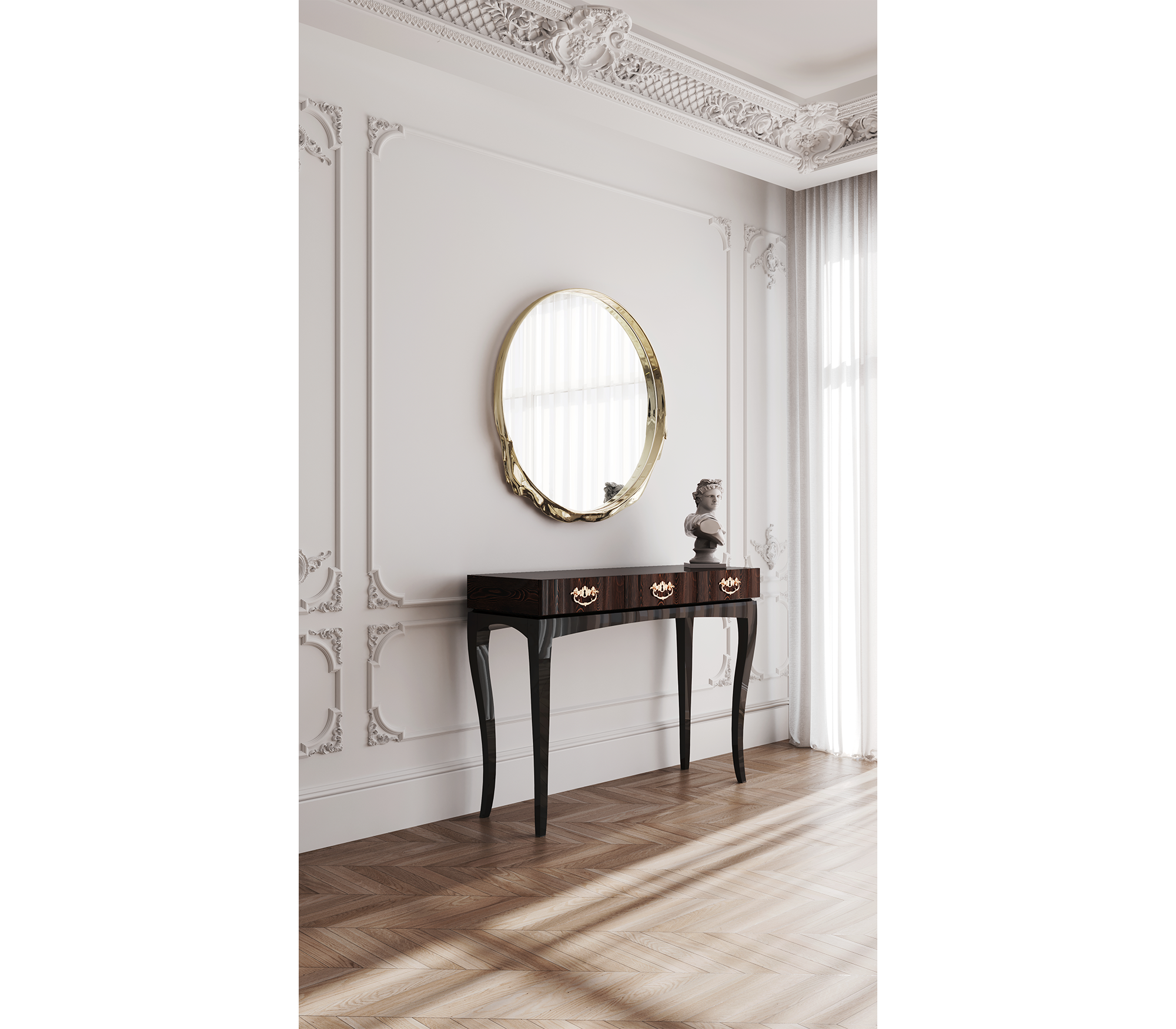 Trinity Consoles Carved Entryways Cabinet Table