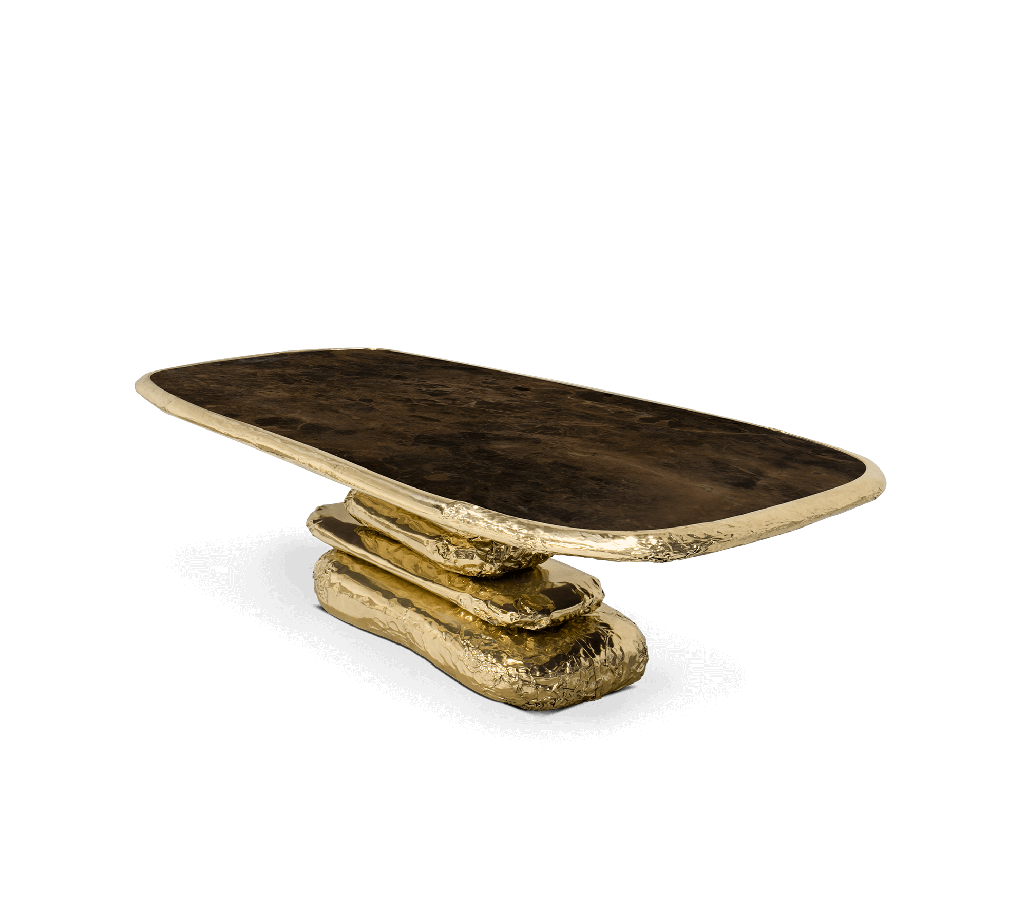 Stonehenge Marble and Brass Dining Table