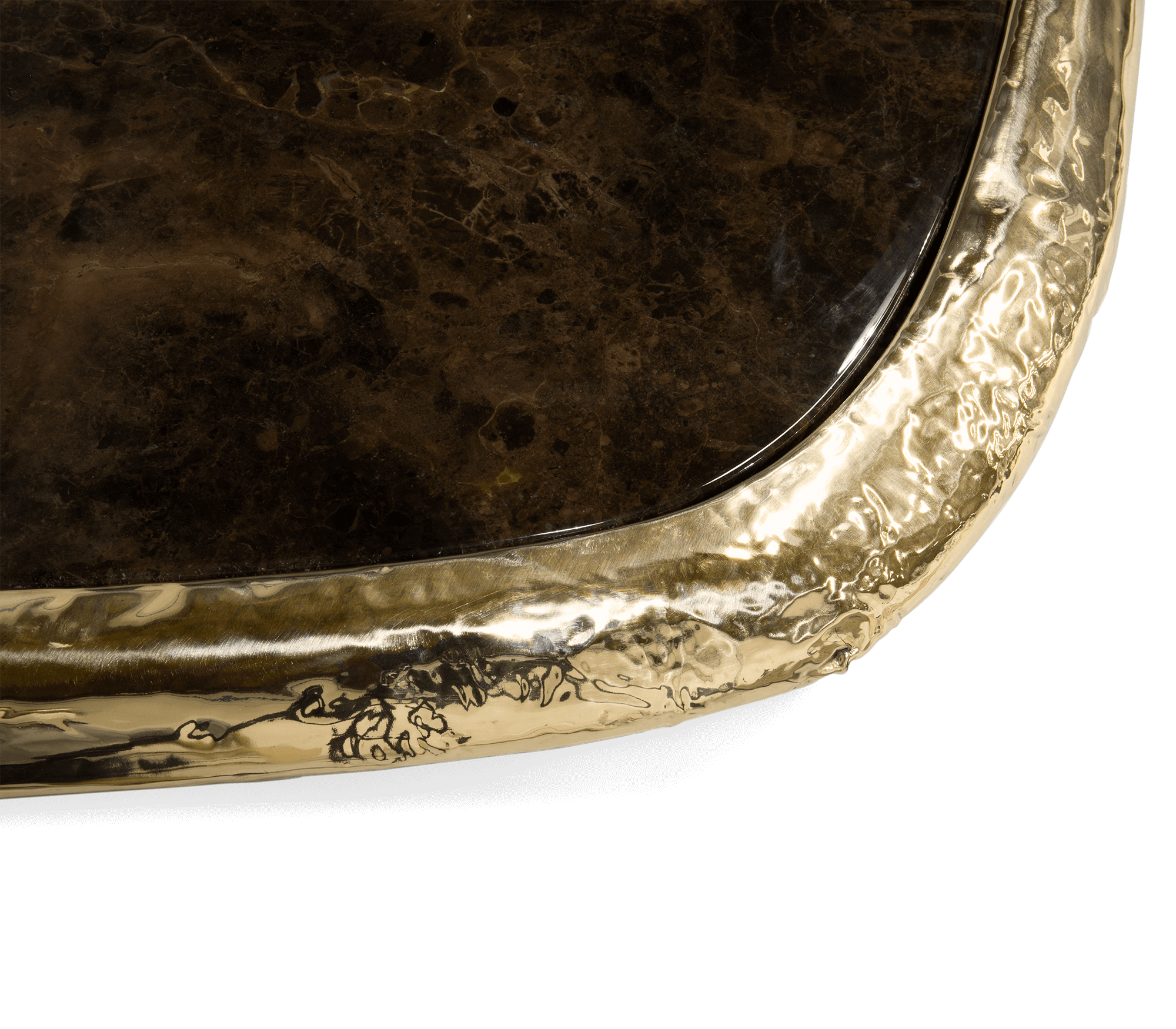 Stonehenge Marble and Brass Dining Table