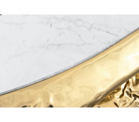 Brass Glass Gold Sculptural Form Cabinet