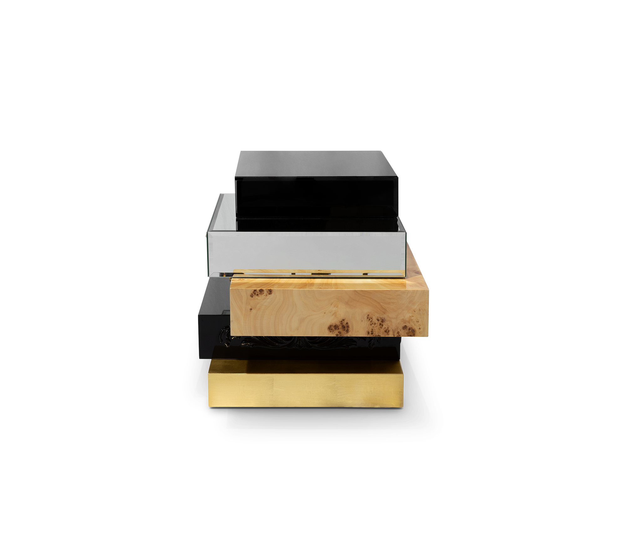 Frank Surreal Multi-Veneer Layered Nightstand