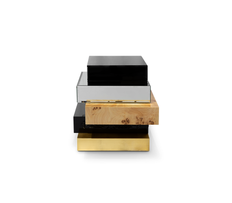 Frank Surreal Multi-Veneer Layered Nightstand