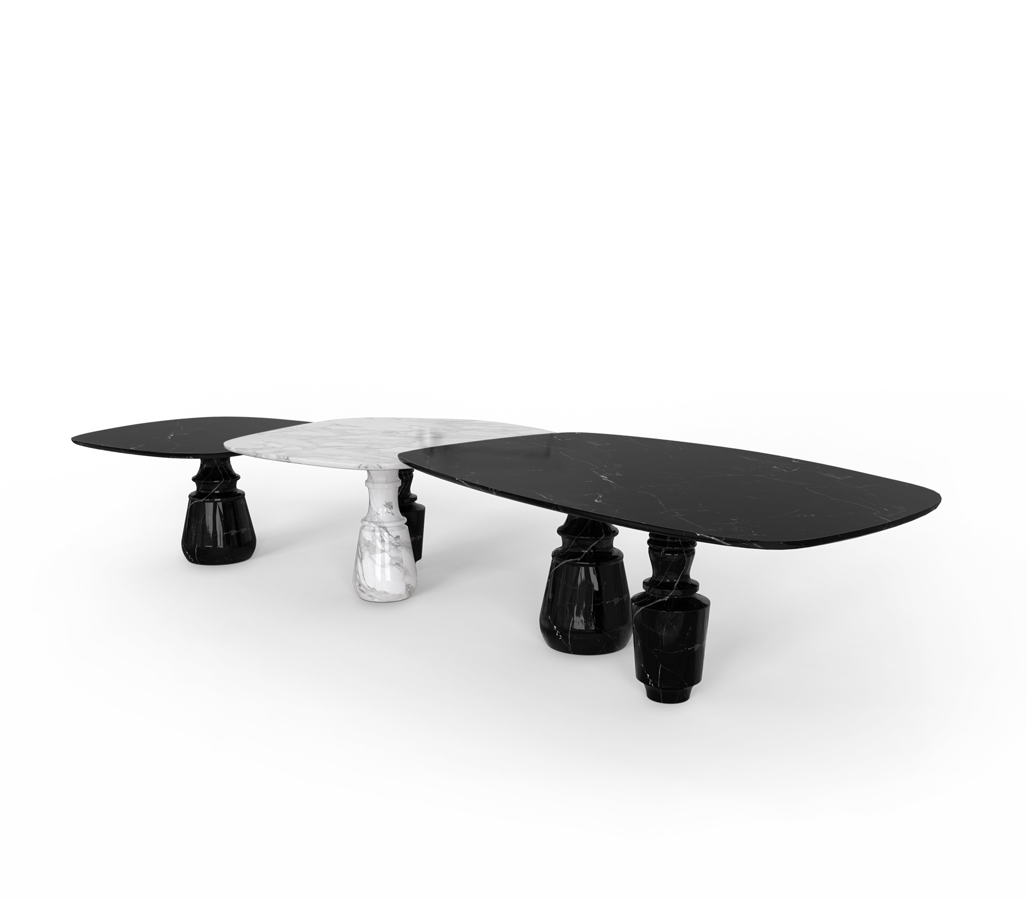 Pietra Nero Marquina Modular Dining Table