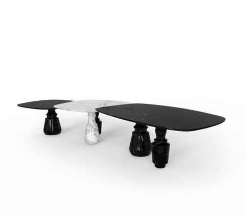 Pietra Nero Marquina Modular Dining Table