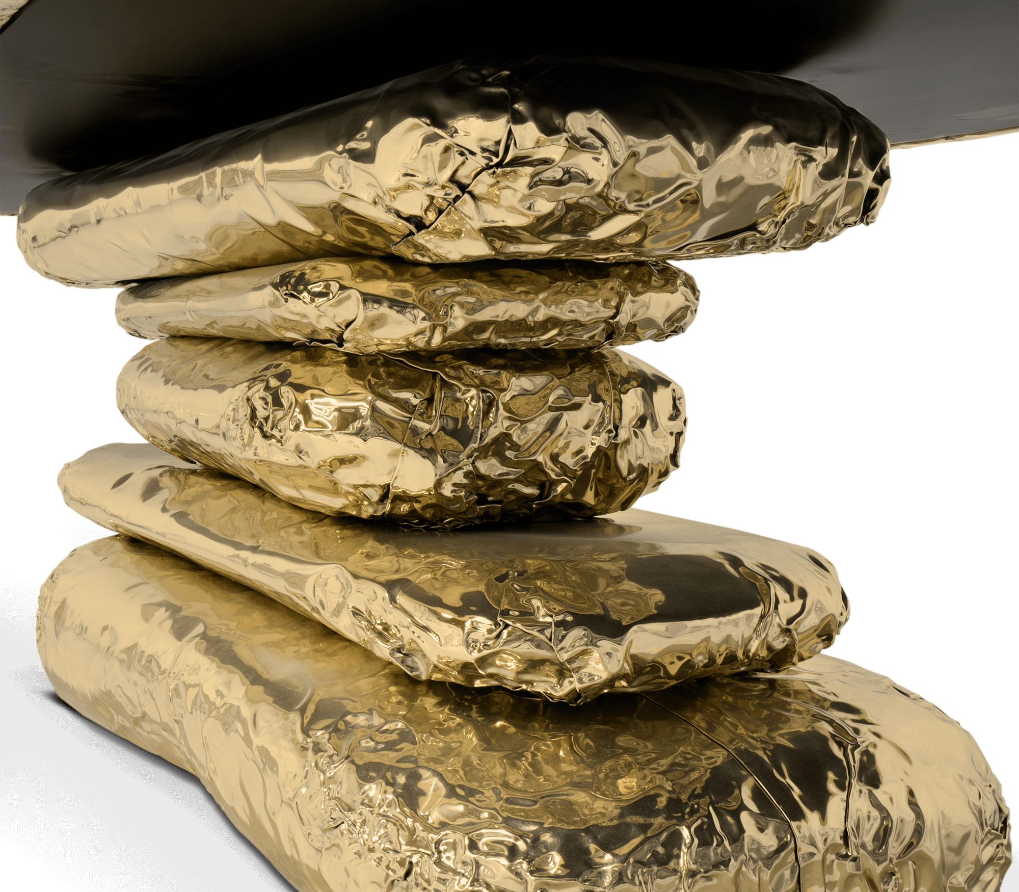 Stonehenge Marble and Brass Dining Table
