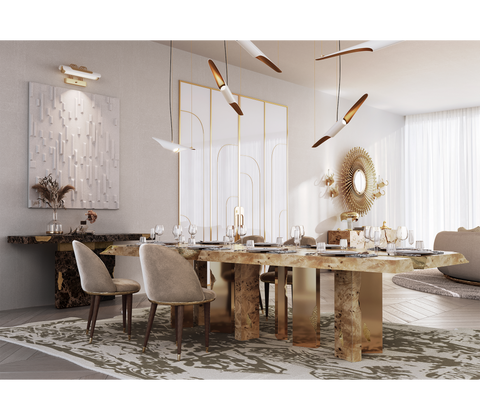 Empire Poplar Root Dining Table