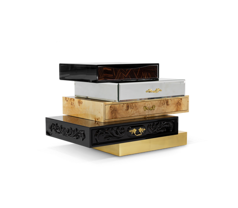 Frank Surreal Multi-Veneer Layered Nightstand
