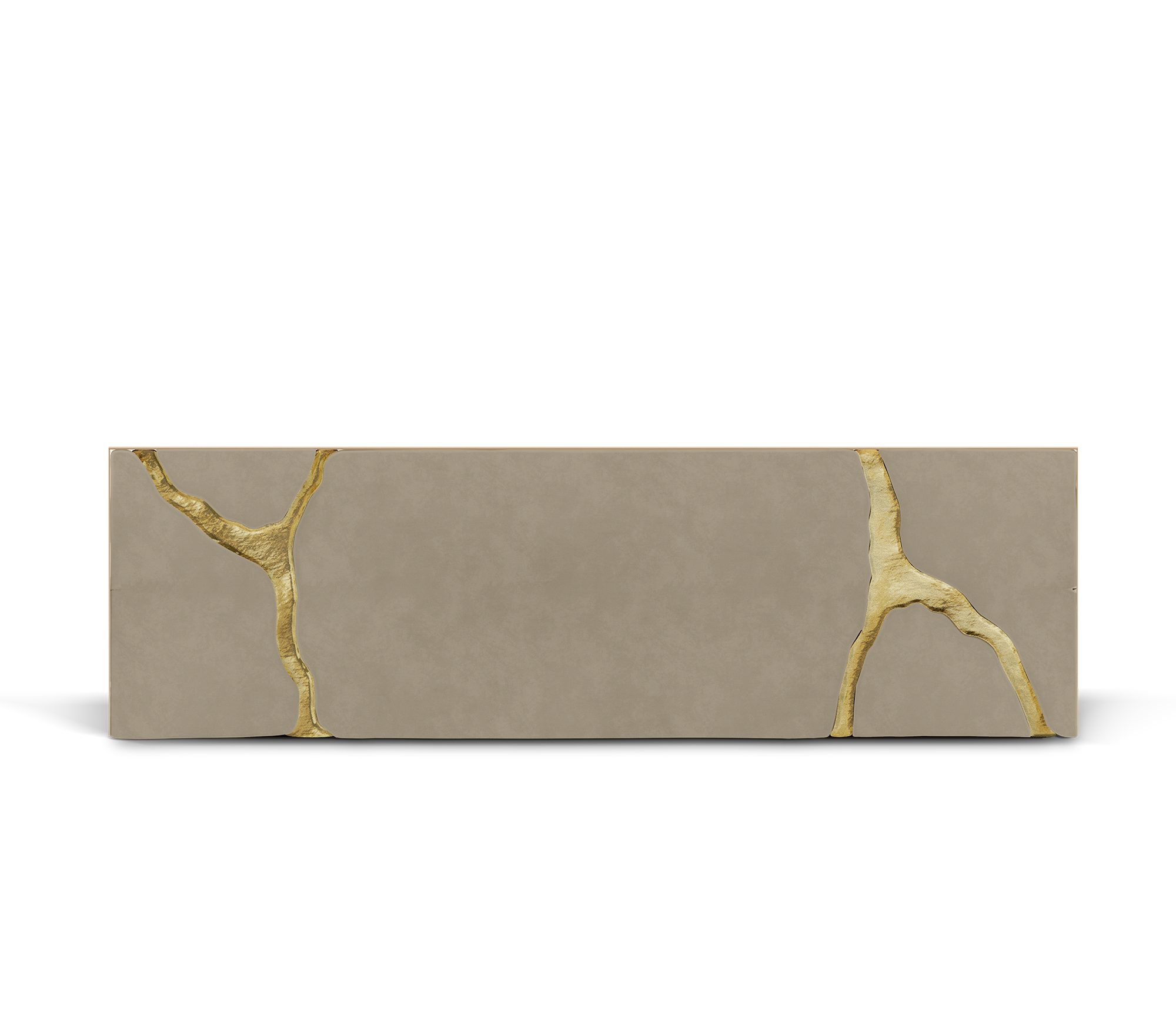 Lapiaz Kintsugi Velvet Polished Gold Headboard