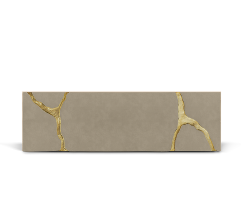 Lapiaz Kintsugi Velvet Polished Gold Headboard