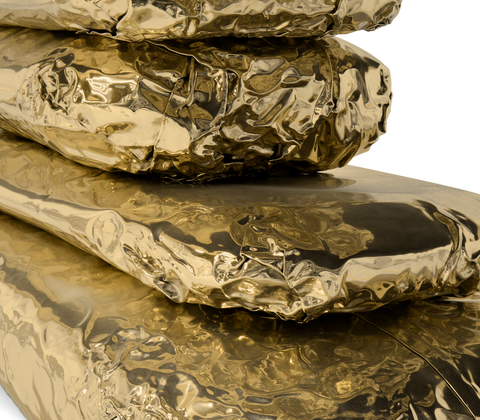 Stonehenge Marble and Brass Dining Table