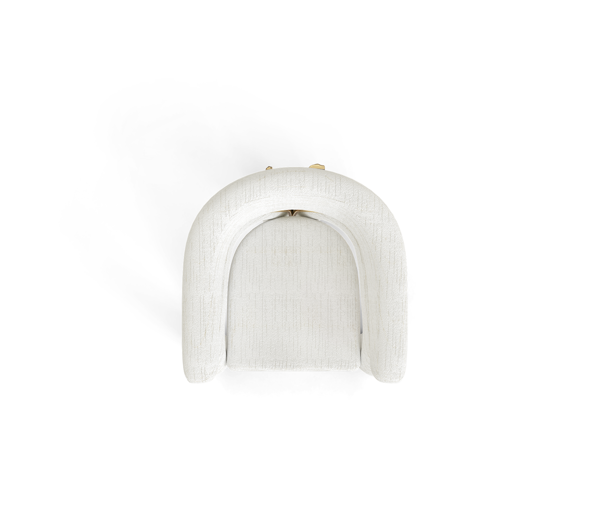 Elara Curved Sculptural Polished Brass Dining Chair