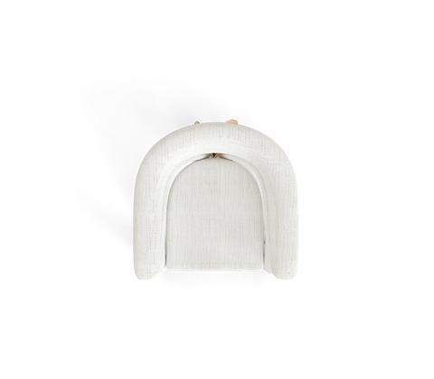 Elara Curved Sculptural Polished Brass Dining Chair