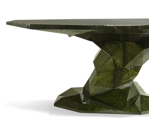 Faceted Design Dining Table for Dining Room