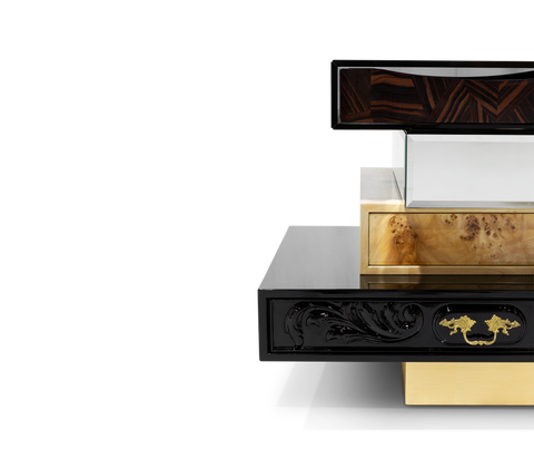 Frank Surreal Multi-Veneer Layered Nightstand