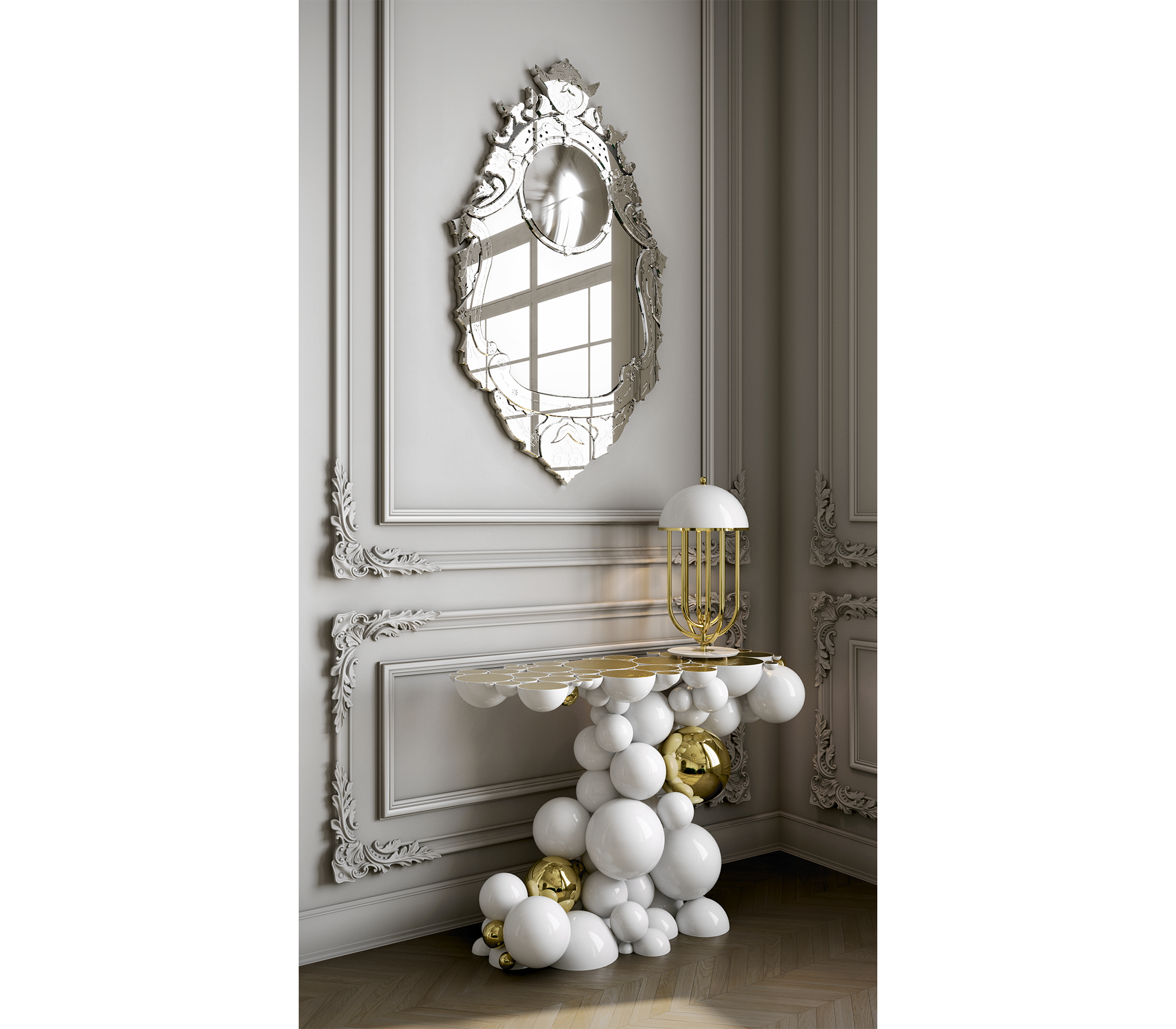 Newton Consoles Azulejo Sculptural Entryways Cabinet Table
