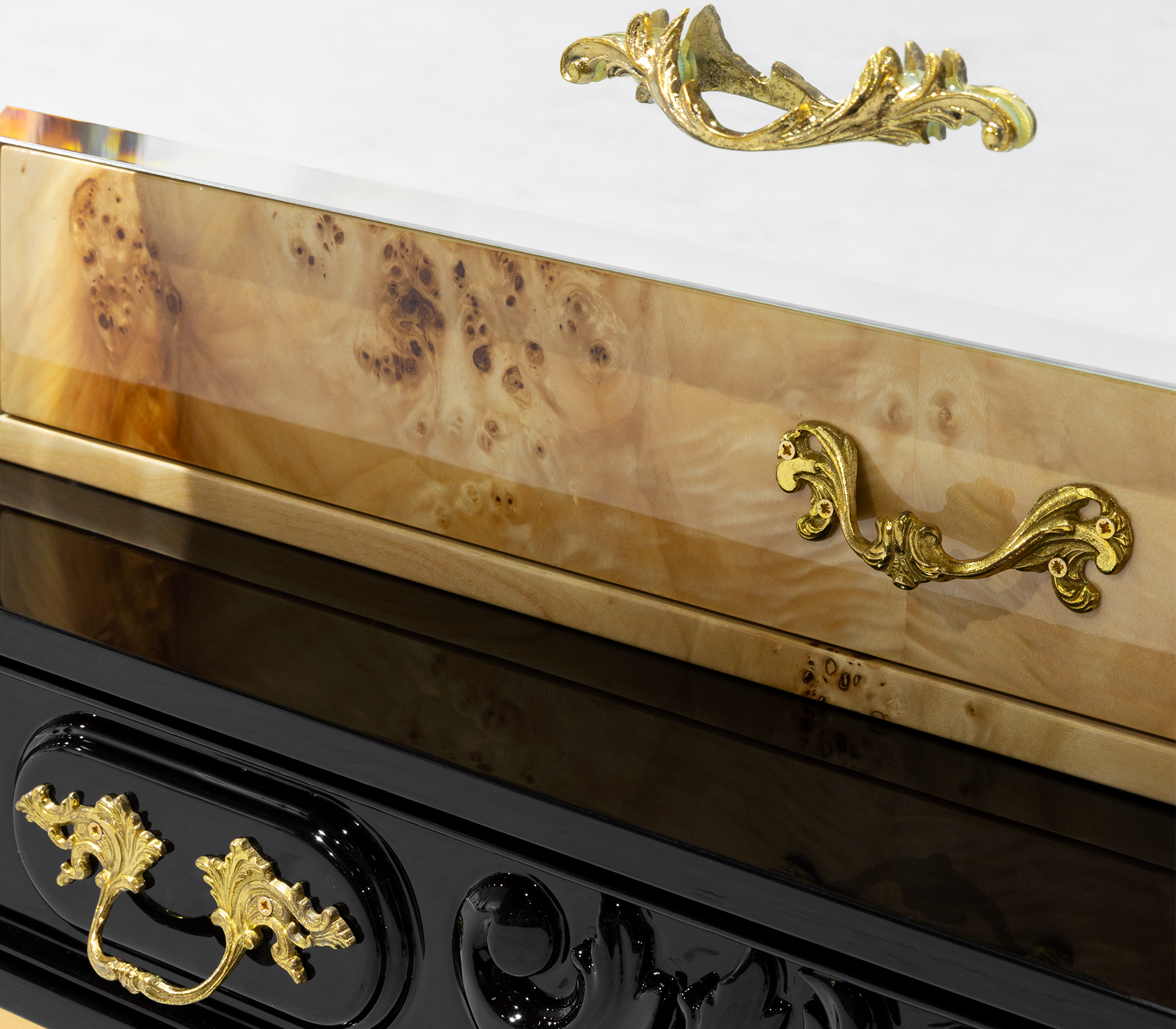 Frank Surreal Multi-Veneer Layered Nightstand