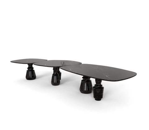 Pietra Nero Marquina Modular Dining Table