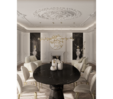 Pietra Oval XL Marble Dining Table