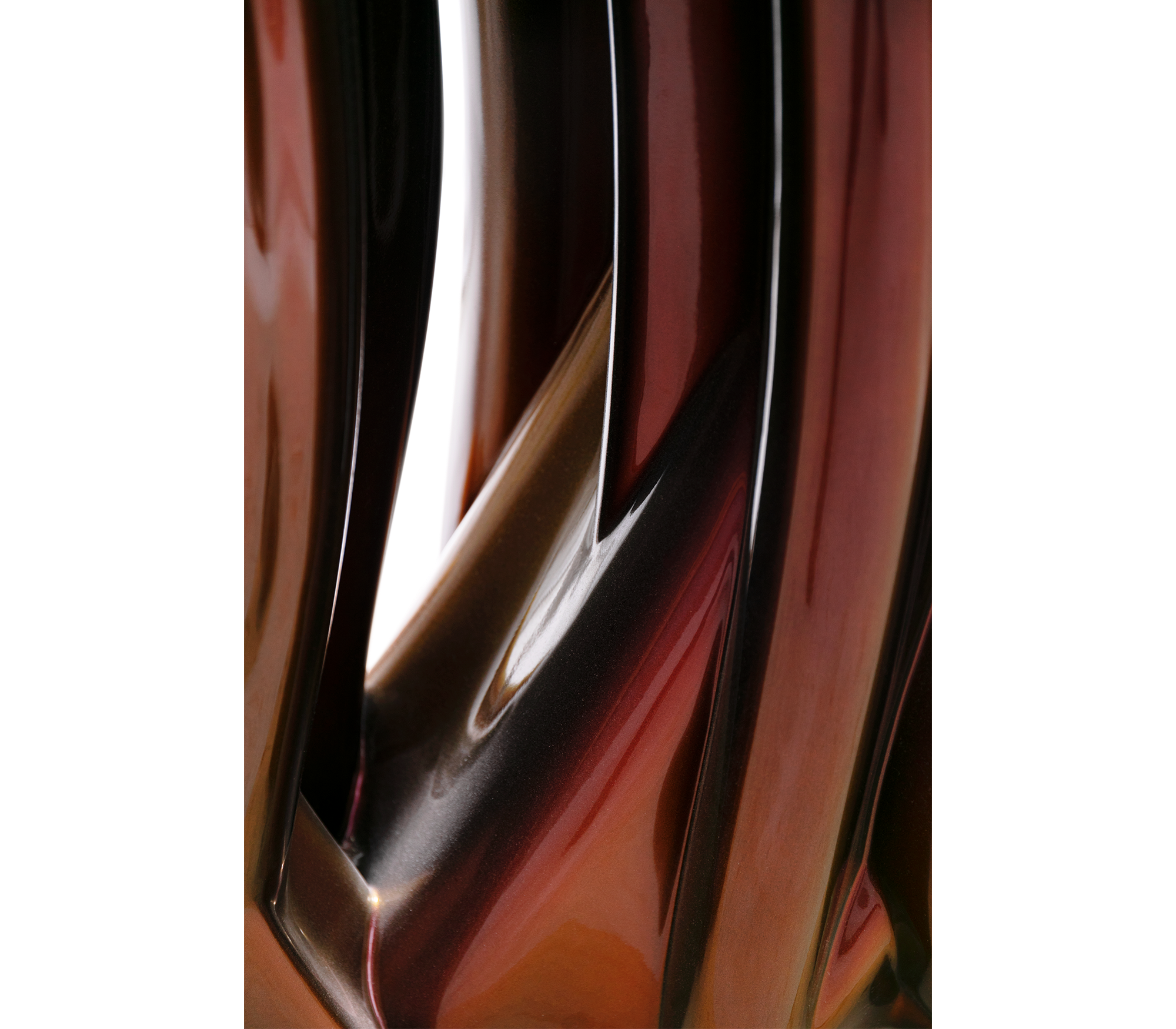 Lacquer Blue Sculptural Form Cabinet