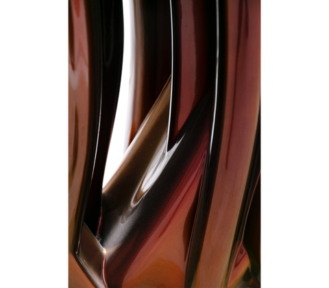 Lacquer Blue Sculptural Form Cabinet