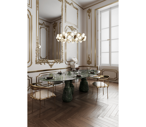 Pietra Oval XL Marble Dining Table