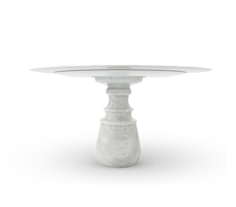 Pietra Round Classic Estremoz Marble Dining Table