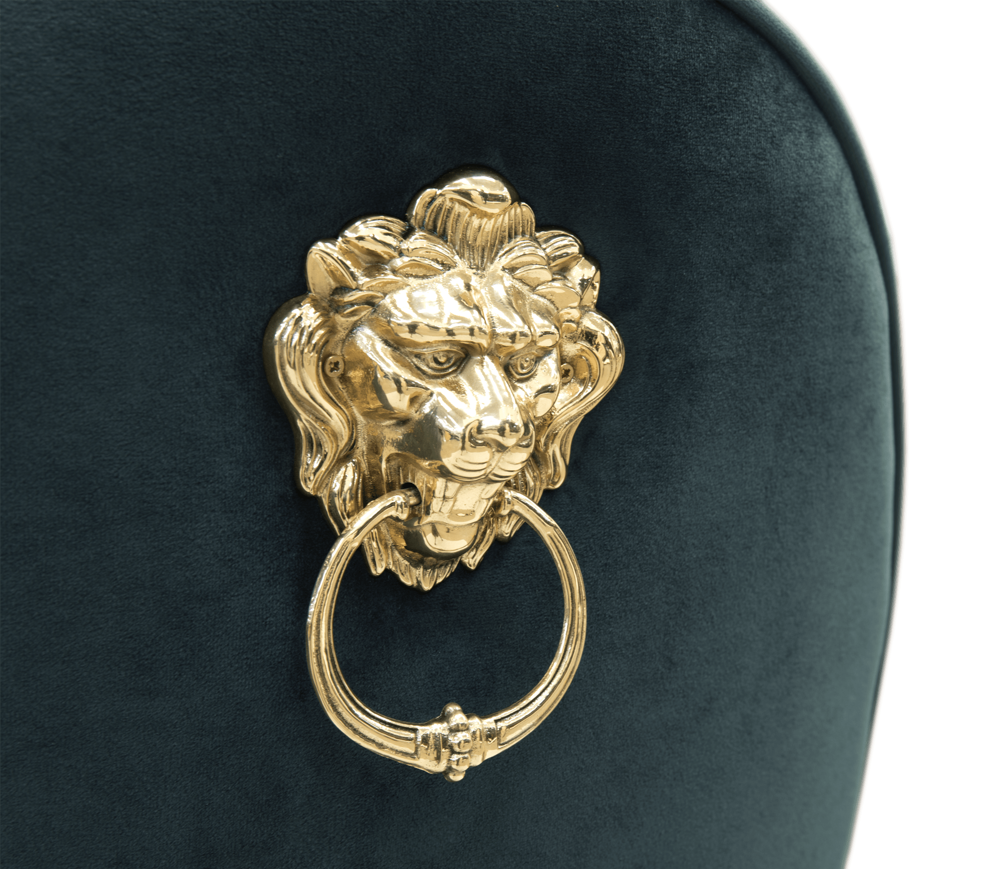 Soleil Curved Brass Modern Dining Chair