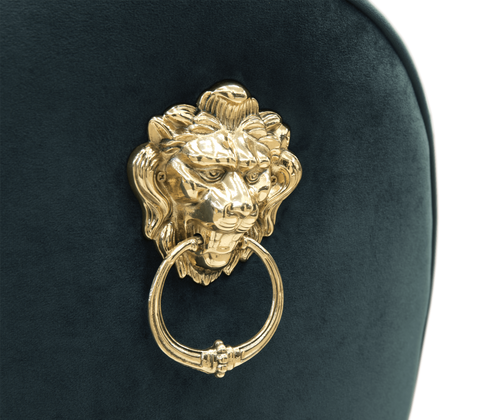 Soleil Curved Brass Modern Dining Chair