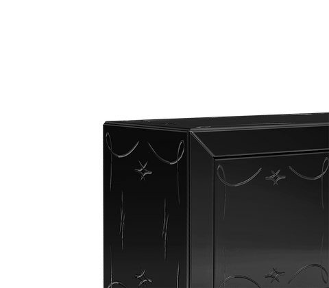 Mirrored Black Sideboard Cabinet