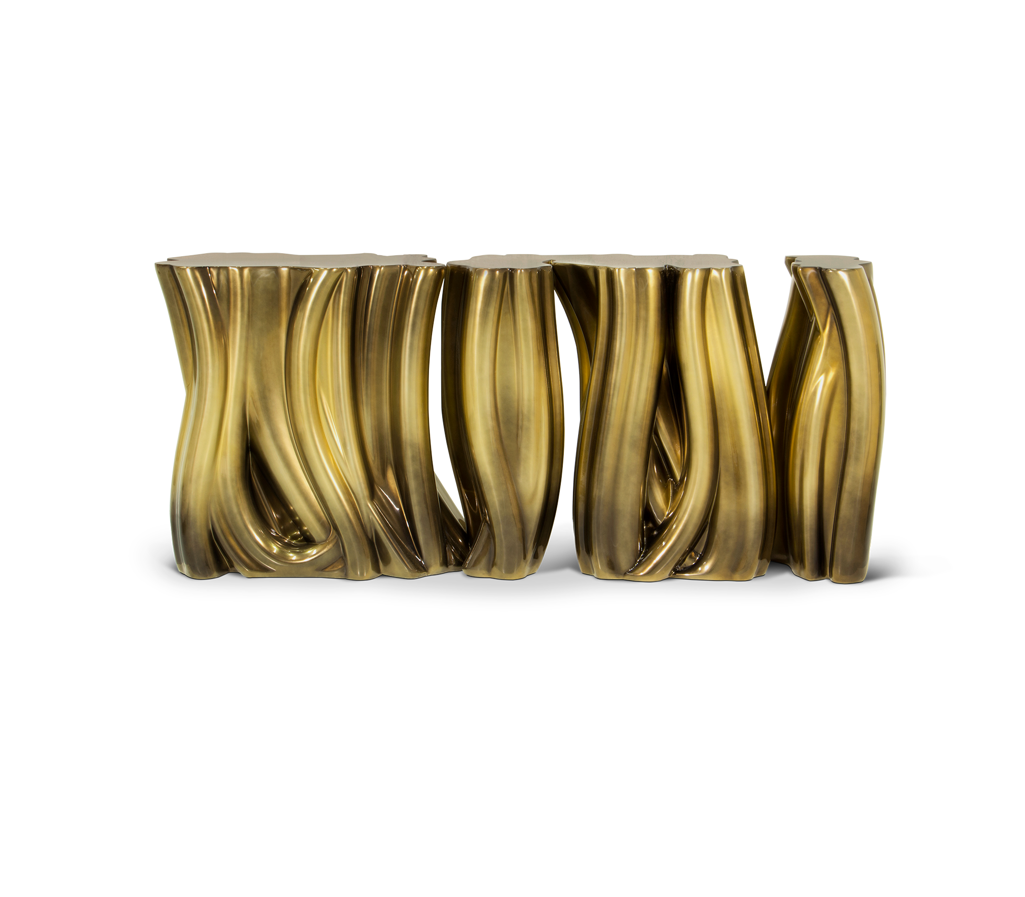 Lacquer Blue Sculptural Form Cabinet