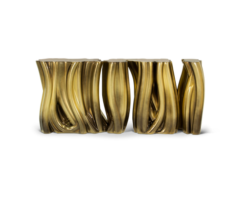 Lacquer Blue Sculptural Form Cabinet