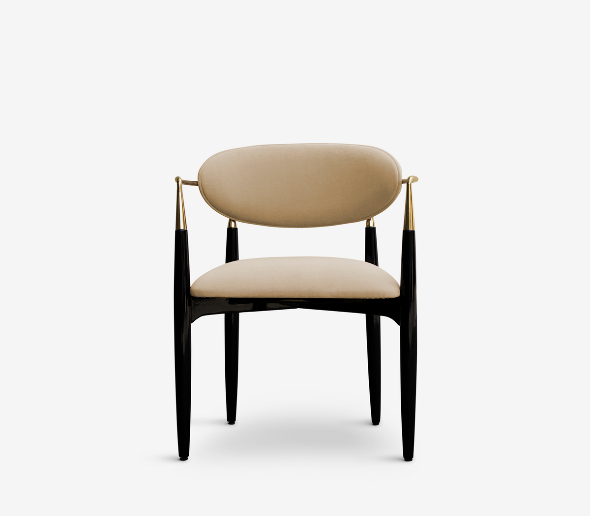 Nahéma Sculptural Hand Motif Polished Brass Chair