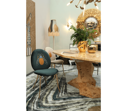 Faceted Design Dining Table for Dining Room