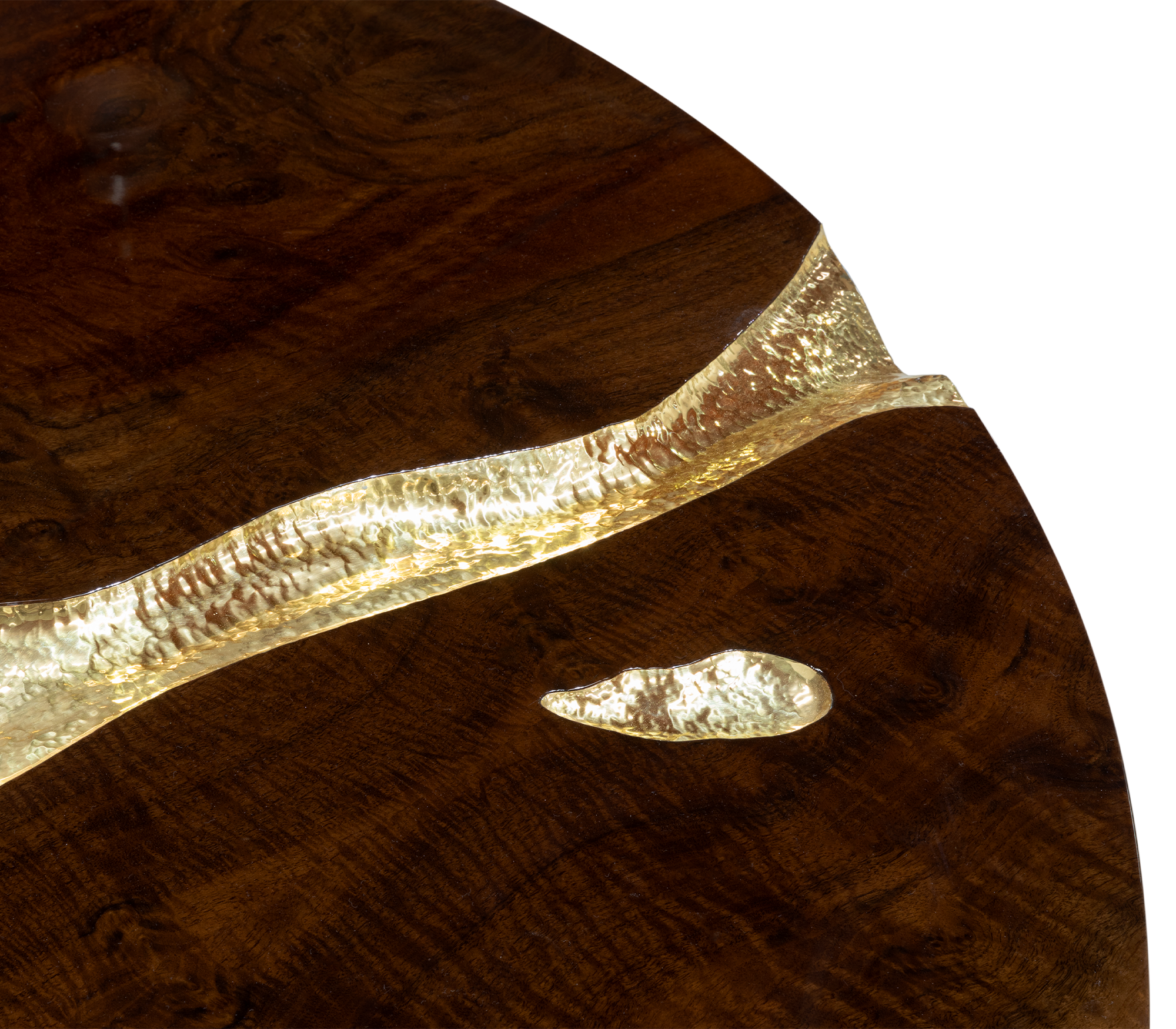 Empire Round Brass Inlay Dining Table