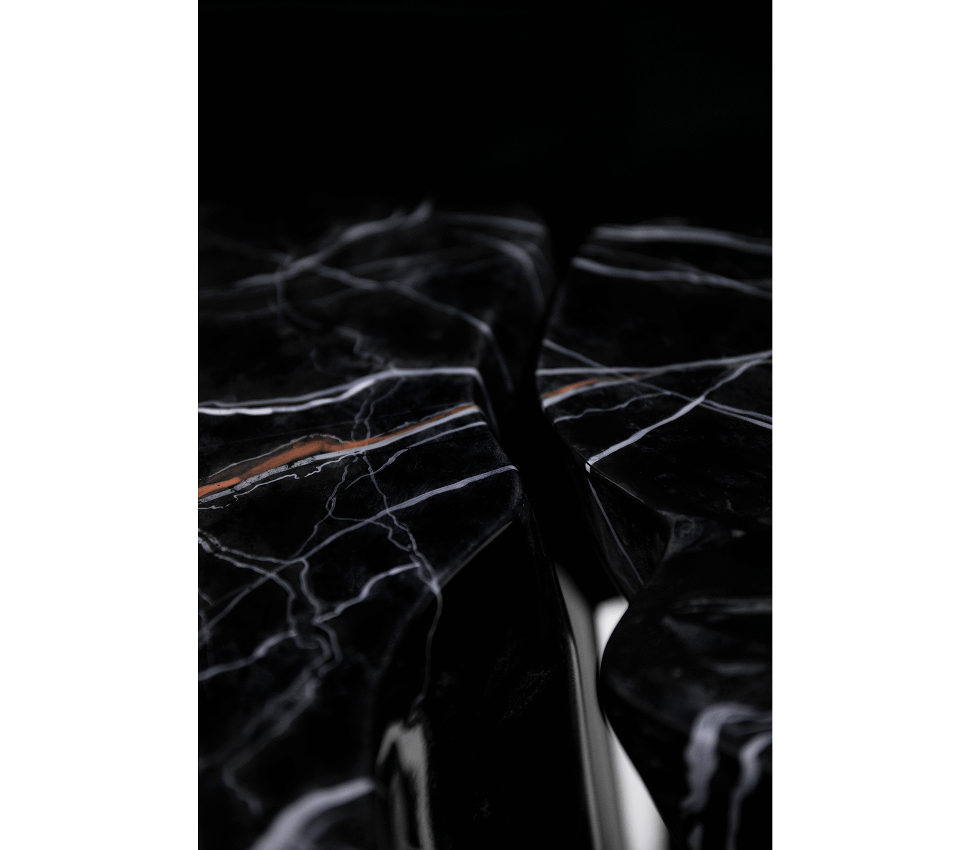 Lacquer Blue Sculptural Form Cabinet