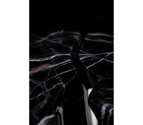 Lacquer Blue Sculptural Form Cabinet