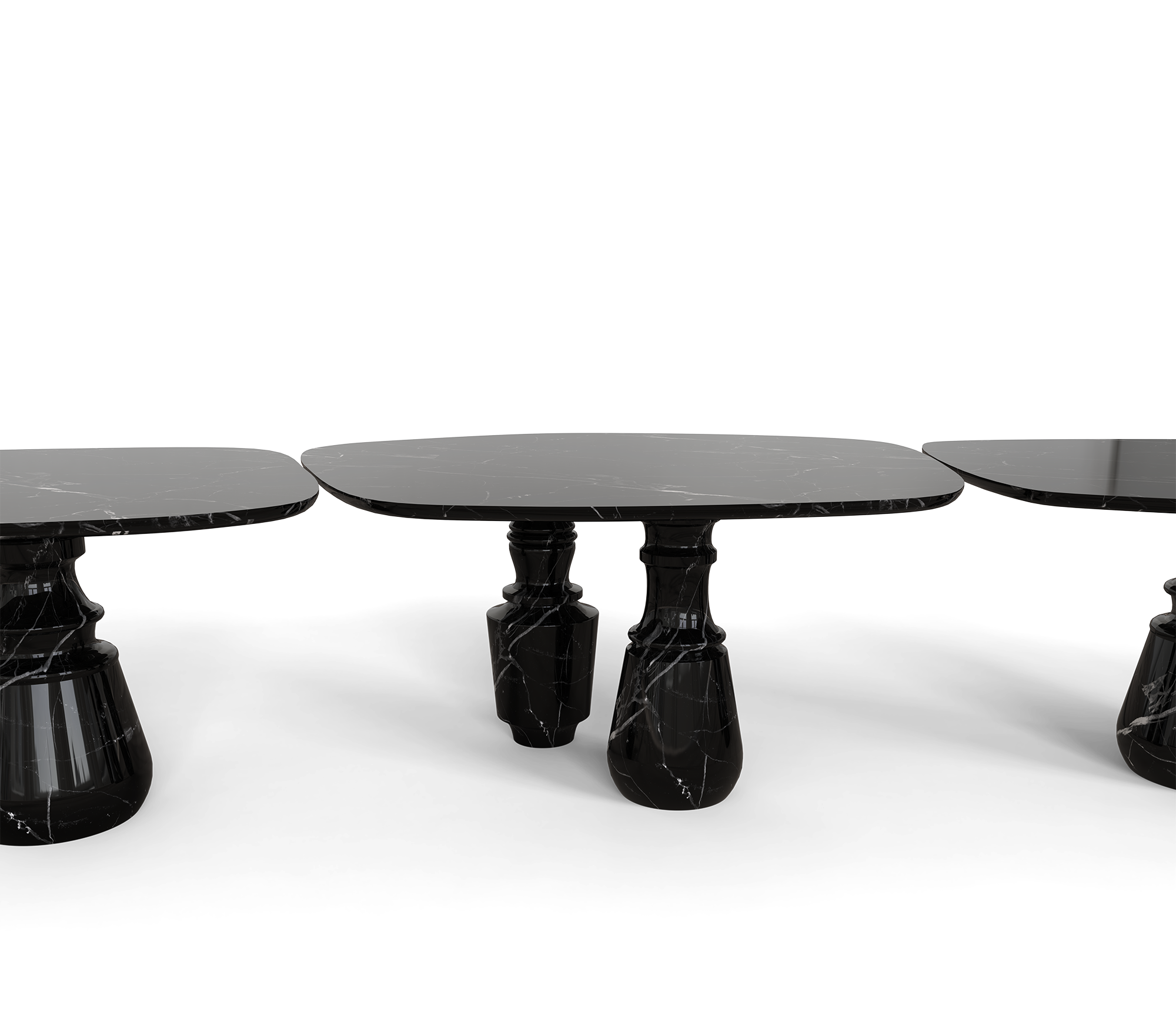 Pietra Nero Marquina Modular Dining Table