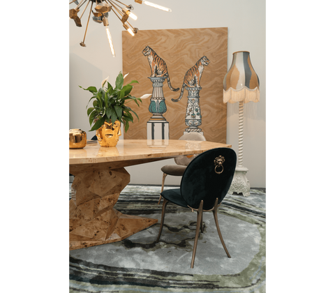 Faceted Design Dining Table for Dining Room