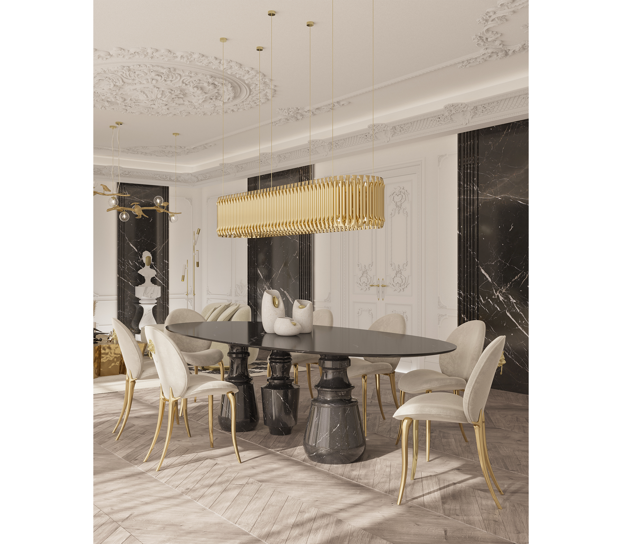 Pietra Oval XL Marble Dining Table