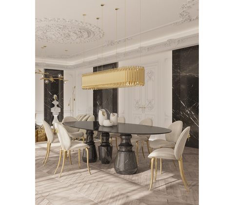 Pietra Oval XL Marble Dining Table
