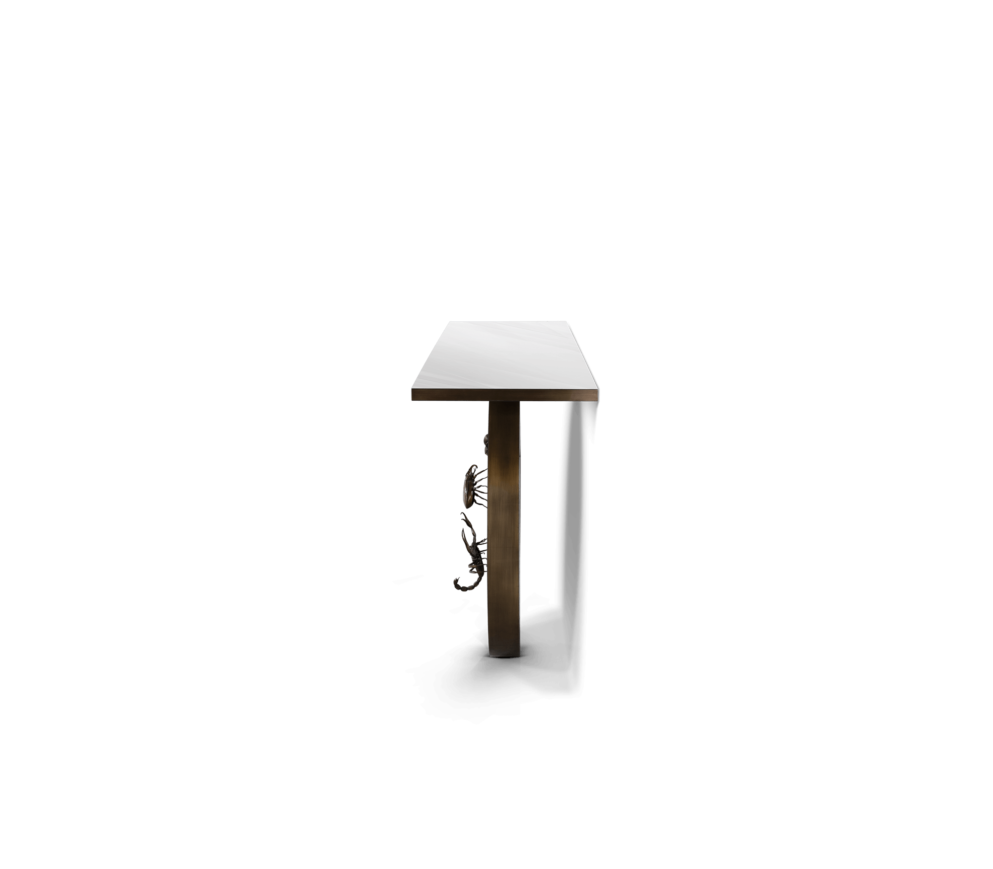 Brass Mirrored Gold Sculptural Form Cabinet