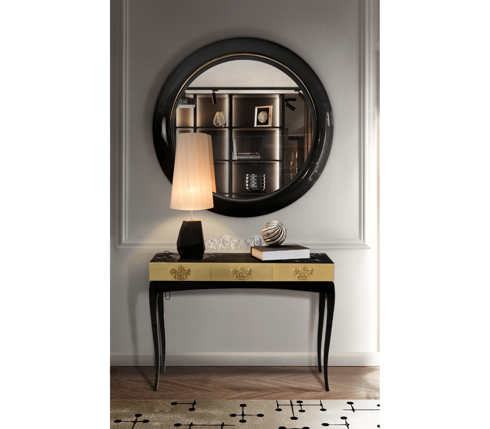 Trinity Consoles Carved Entryways Cabinet Table