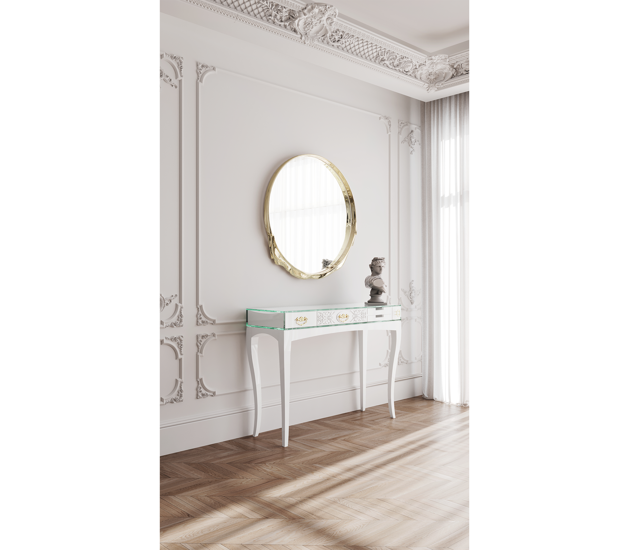 Soho Consoles with Modern Lacquered Entryways Cabinet Table