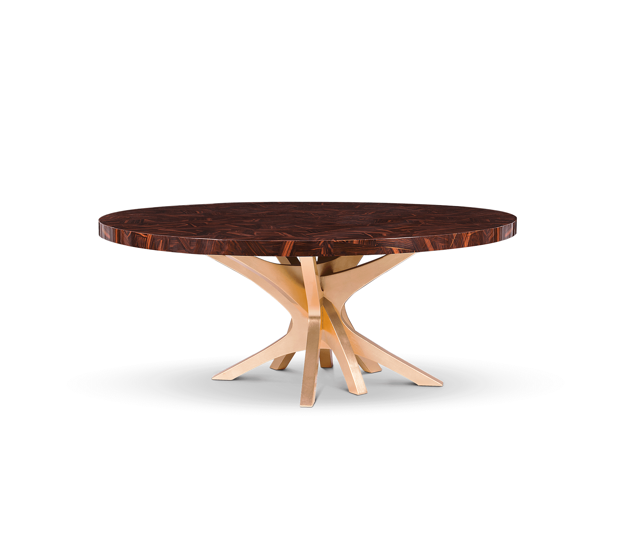 Patch Marquetry Round Dining Table
