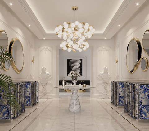 Pietra Round Classic Estremoz Marble Dining Table