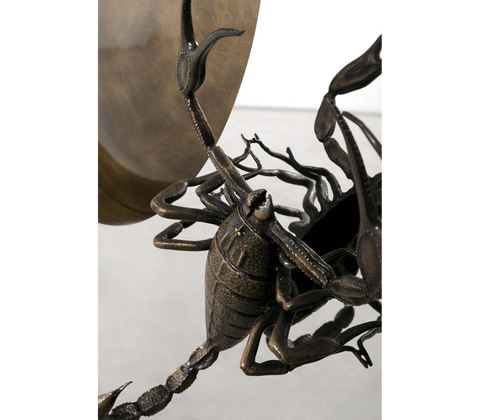 Brass Mirrored Gold Sculptural Form Cabinet