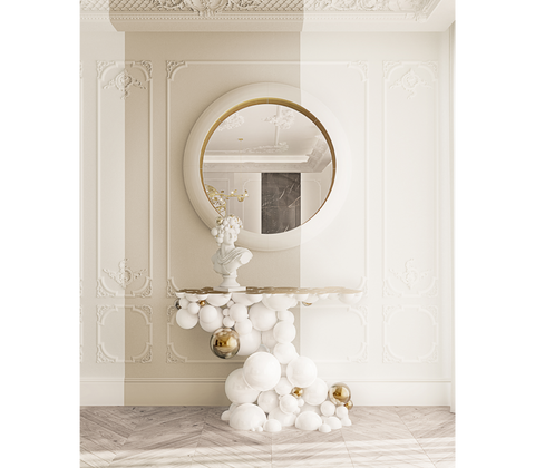Newton Consoles Azulejo Sculptural Entryways Cabinet Table