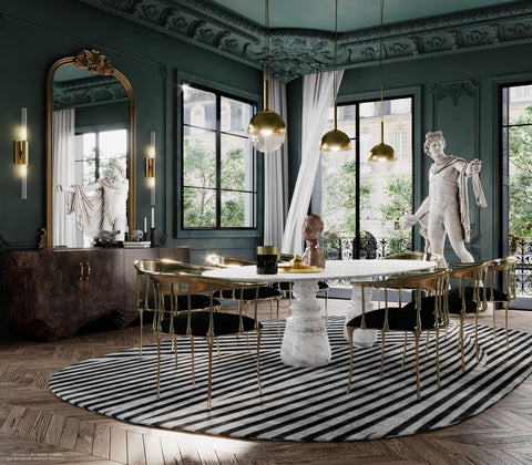 No11 Surrealist Polished Gold Cast Brass Dining Chair